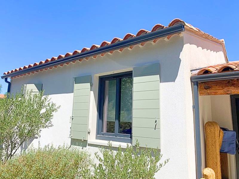 volets bois CTBX Okoumé façade villa Montolivet Marseille