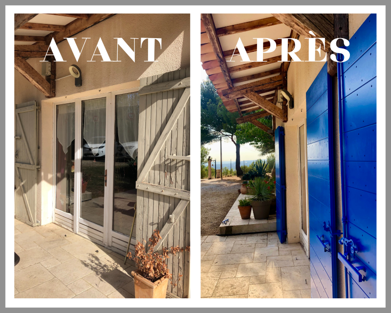 Pose de volets en bois exotique CTBX à Allauch près de Marseille