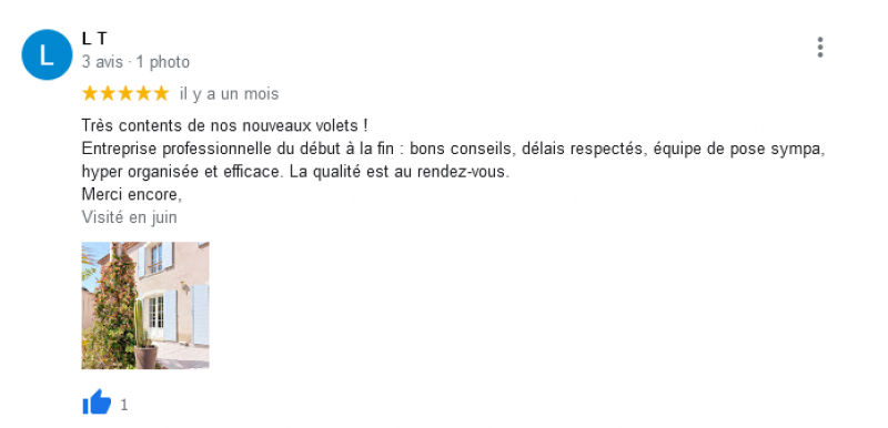Volet provençal CTBX  en bois sur mesure posé à Cassis