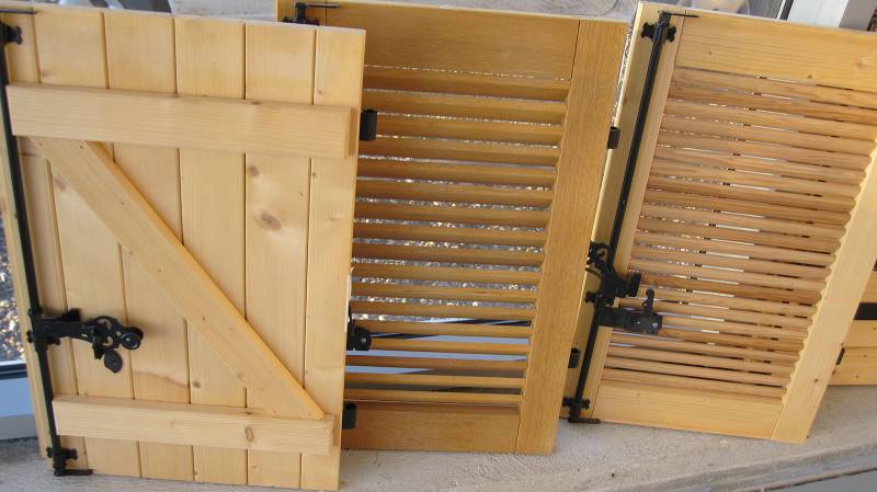 Volet en sapin du nord blanc